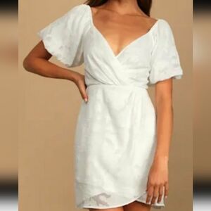 NWT Lulu's With Your Heart White Floral Mini Dress